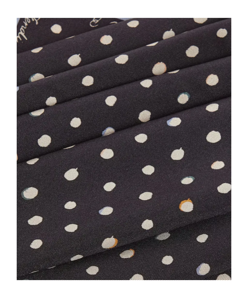 Falena Dots Print Silk Scarf