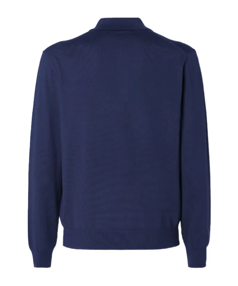 Fendi Ff Plaque Long Sleeved Polo Shirt