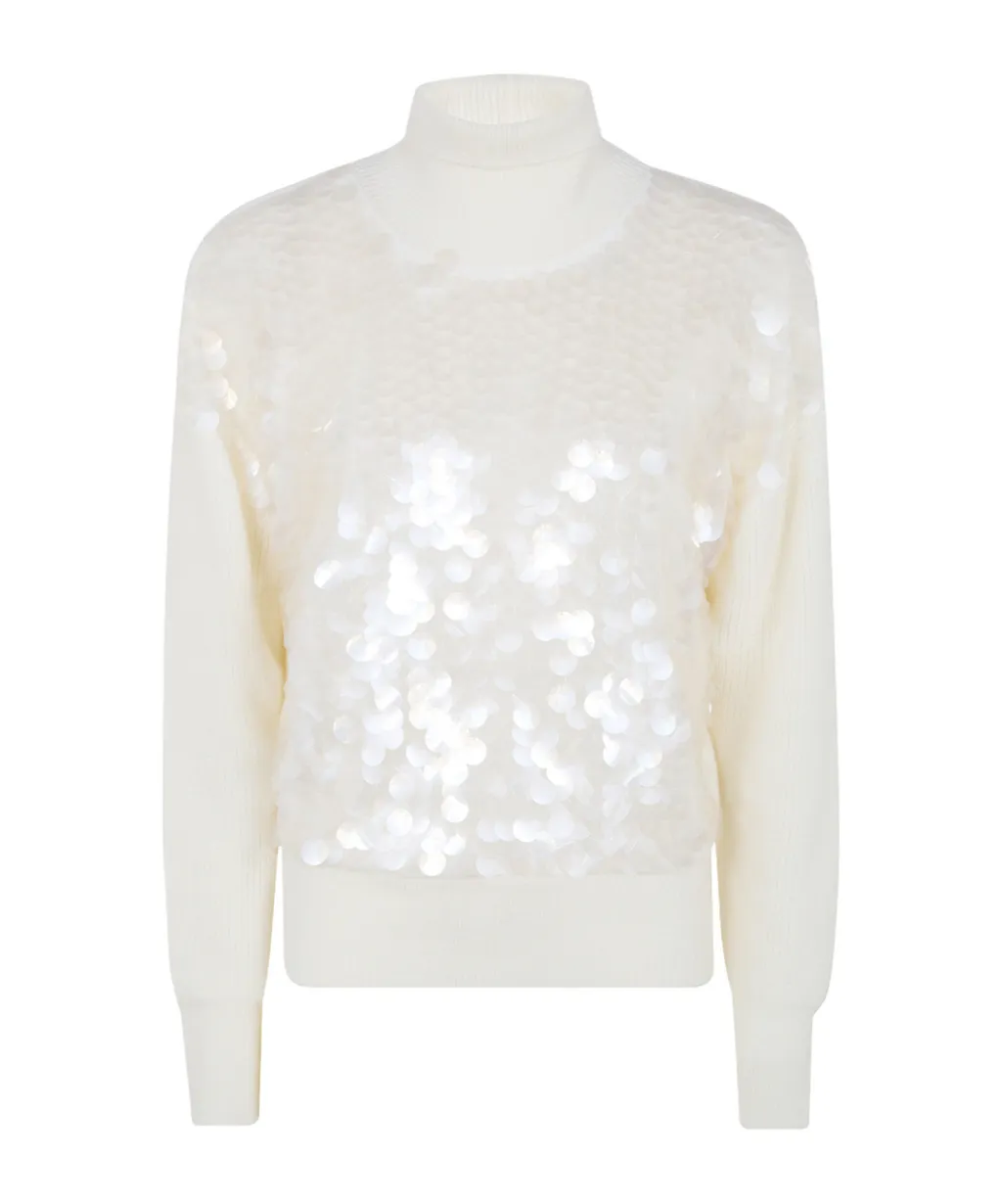 Fabiana Filippi Sequined High-Neck Knitwear