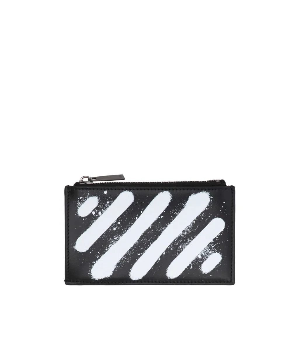 Off-White Logo Printed Zip-Up Wallet