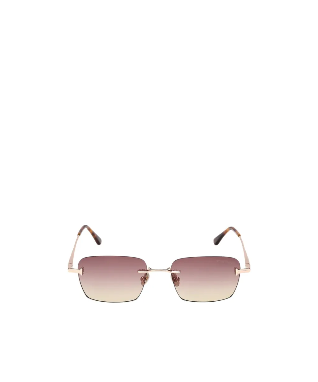 Tom Ford Eyewear Rectangle-Frame Rimless Sunglasses