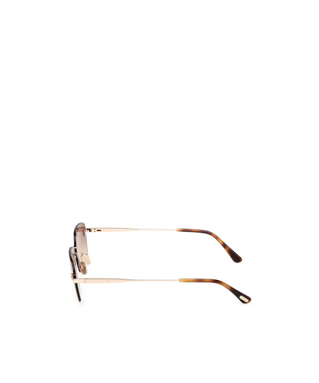 Tom Ford Eyewear Rectangle-Frame Rimless Sunglasses
