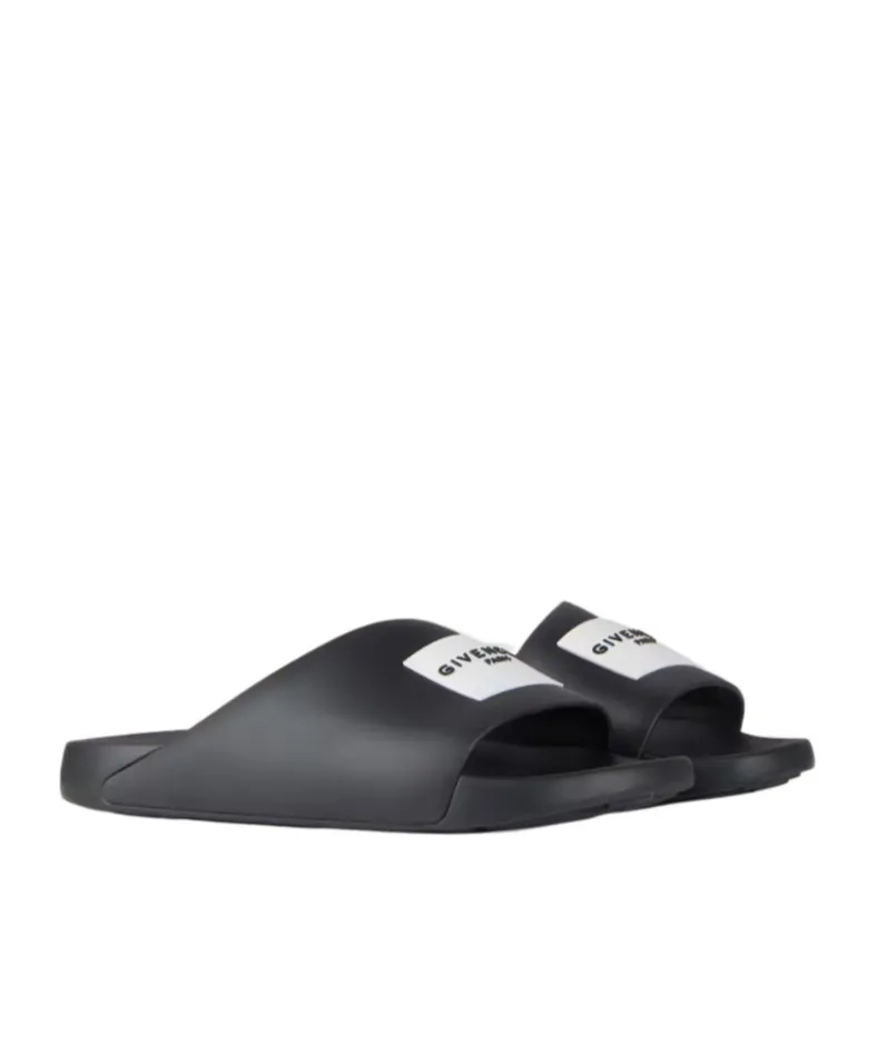 Givenchy Paris Label Flat Slides