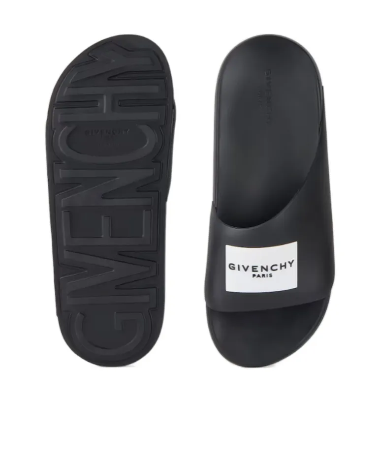 Givenchy Paris Label Flat Slides