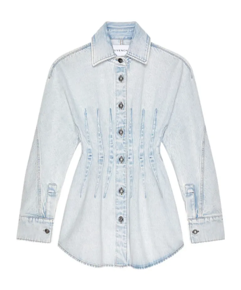Cocoon Dress In Light Blue Denim