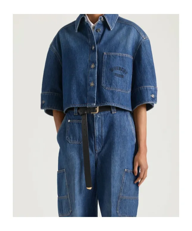 Givenchy Cropped Cocoon Denim Shirt