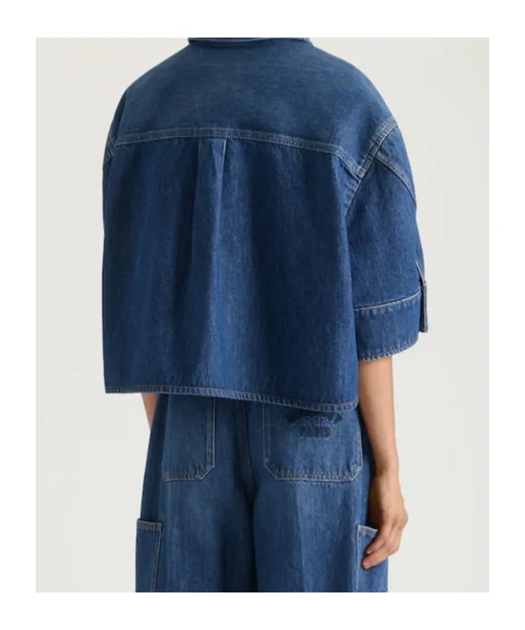 Givenchy Cropped Cocoon Denim Shirt