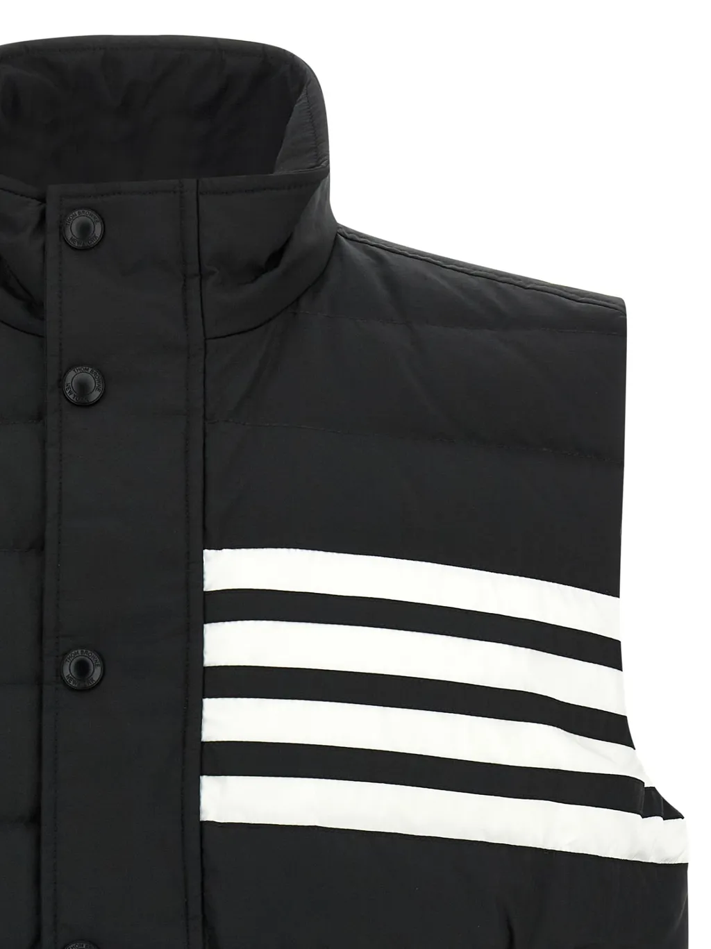 Thom Browne Shiny Ripstop Lightweight Down 4-Bar Vest