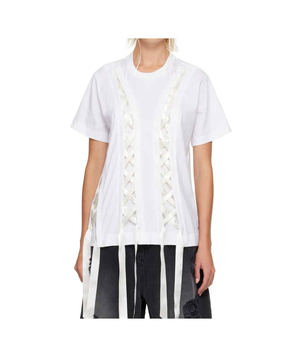 Simone Rocha Unraveling Ribbon T-Shirt