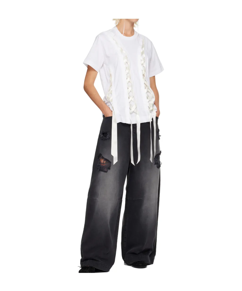 Simone Rocha Unraveling Ribbon T-Shirt