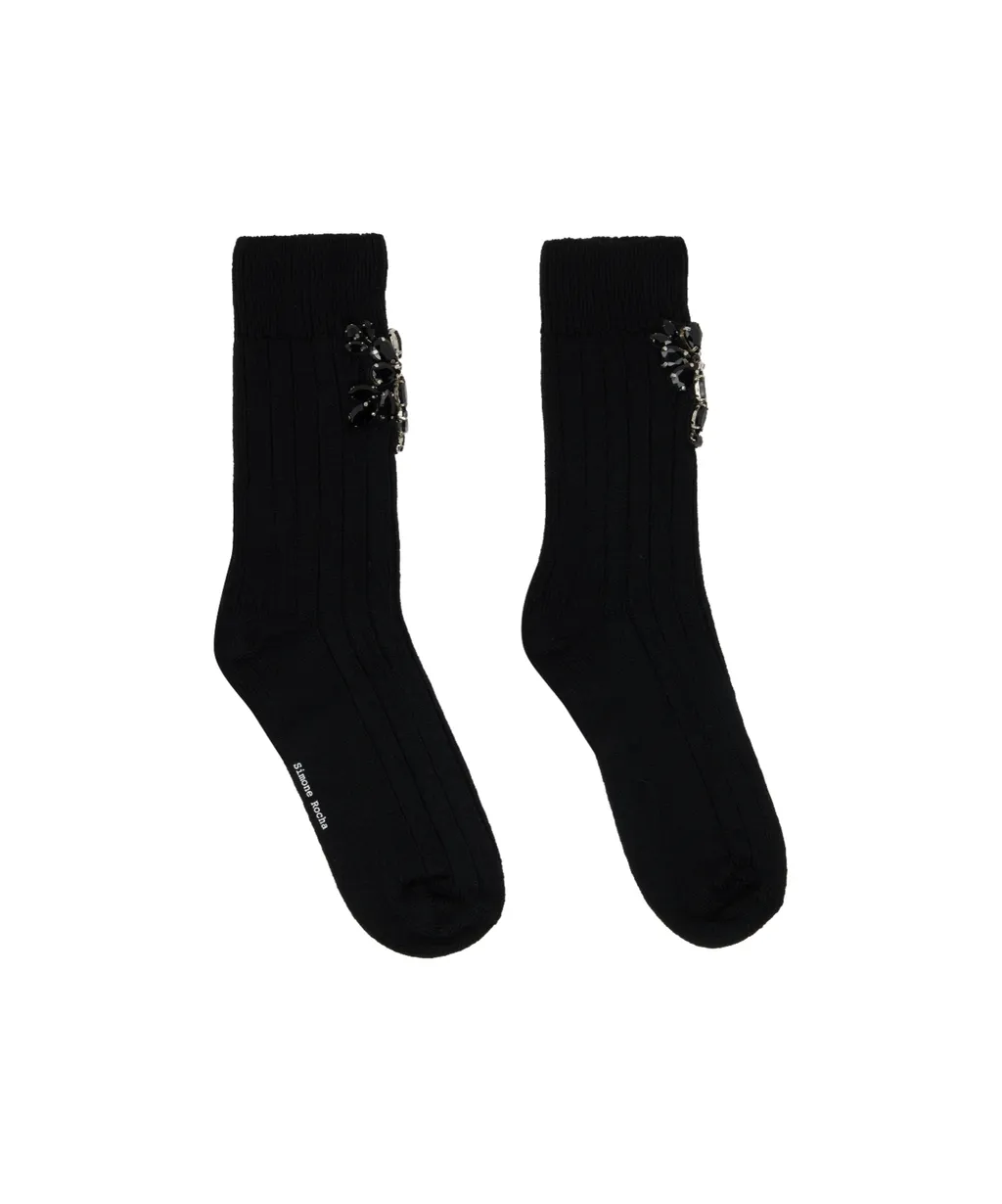 Rose Embellished Ankle Socks