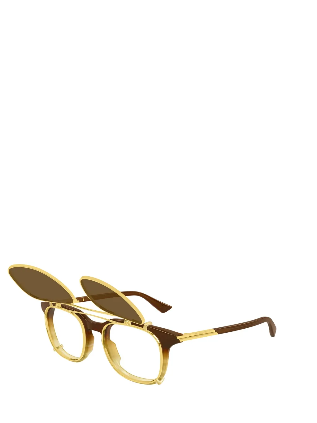 Bottega Veneta Eyewear Classic Square Clip On Sunglasses