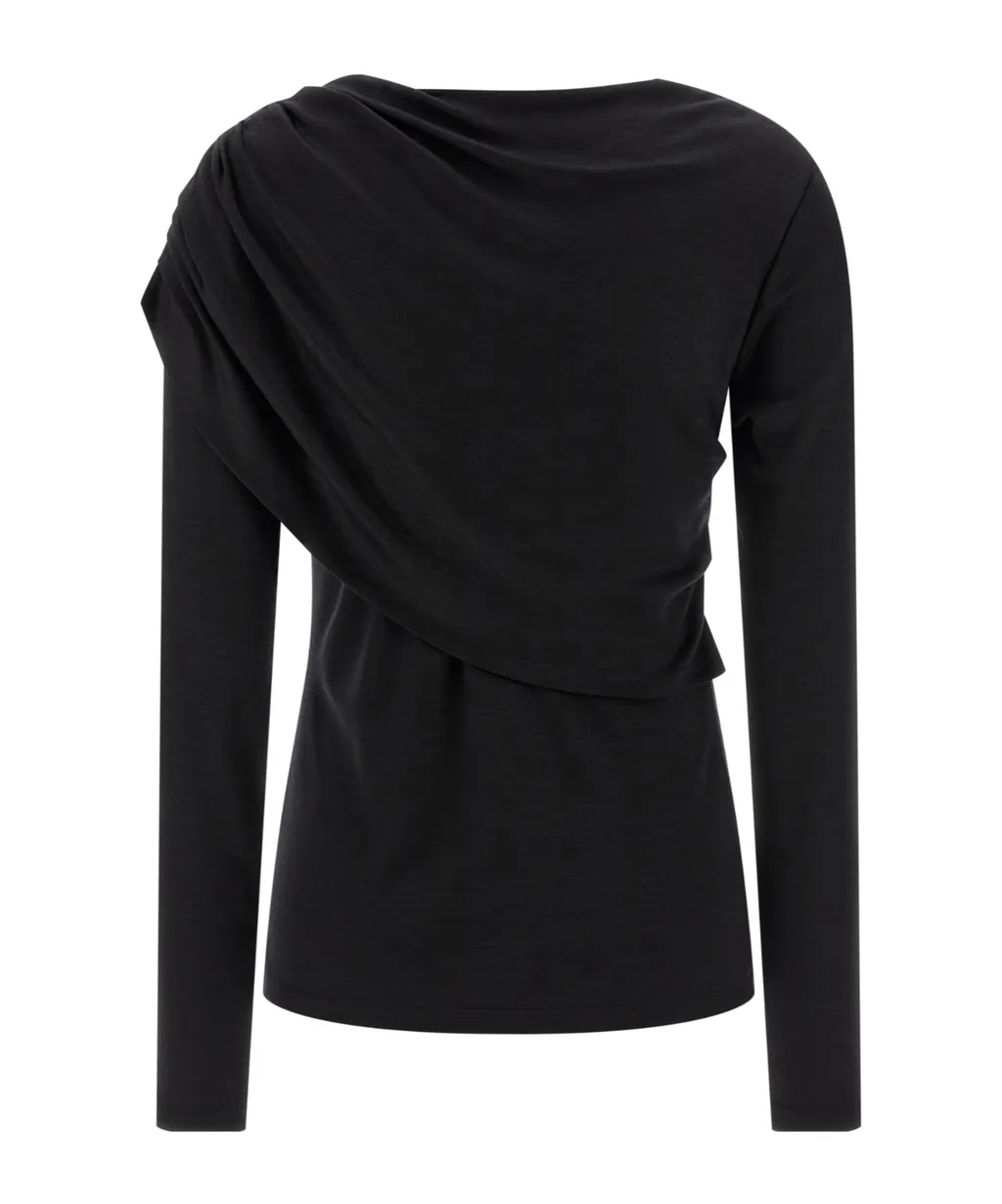 Isabel Marant Asna Long-Sleeve Panelled Top
