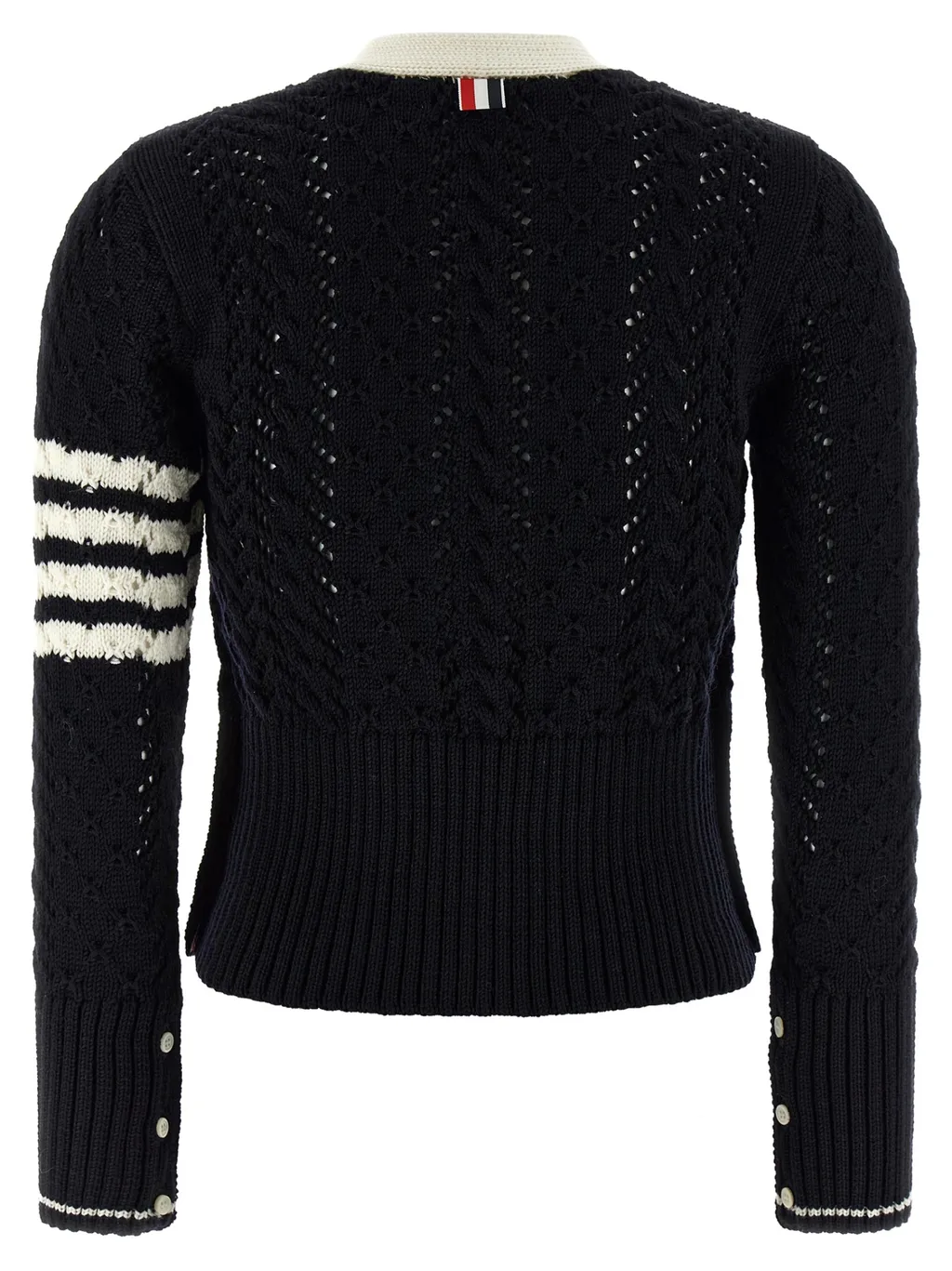 Thom Browne Long-Sleeved V-Neck Cardigan