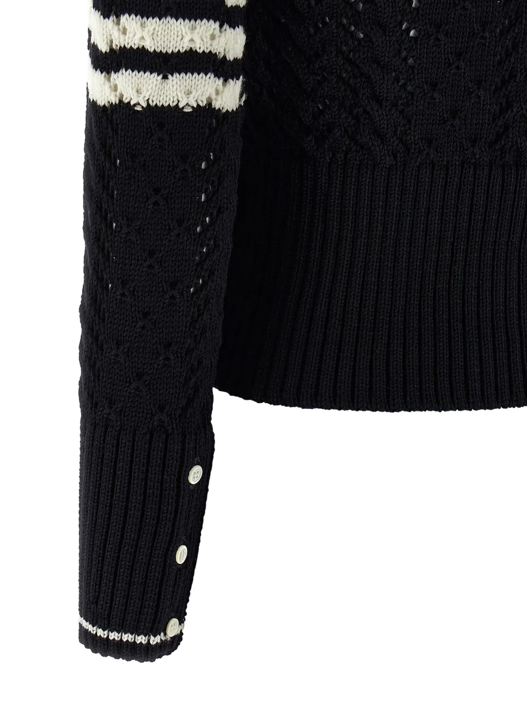 Thom Browne Long-Sleeved V-Neck Cardigan