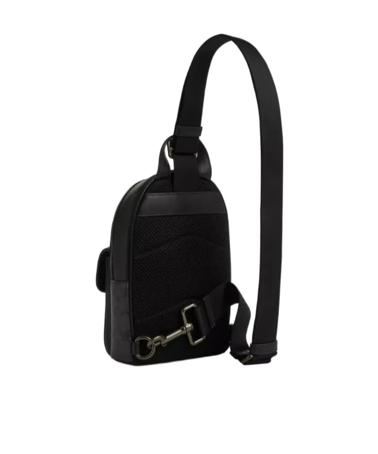 Small Turnlock Sling Pack In Signature Canvas