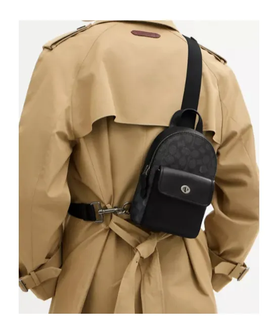 Small Turnlock Sling Pack In Signature Canvas