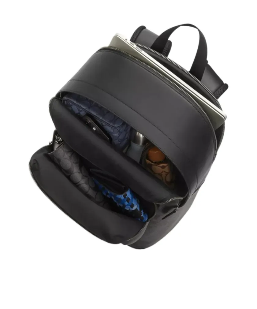West Backpack In Signature Canvas With Surf Print