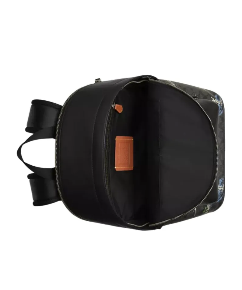 West Backpack In Signature Canvas With Surf Print