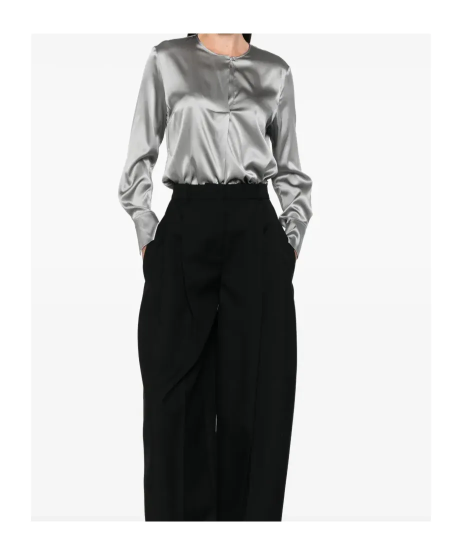 Peserico Long Sleeved Satin Blouse