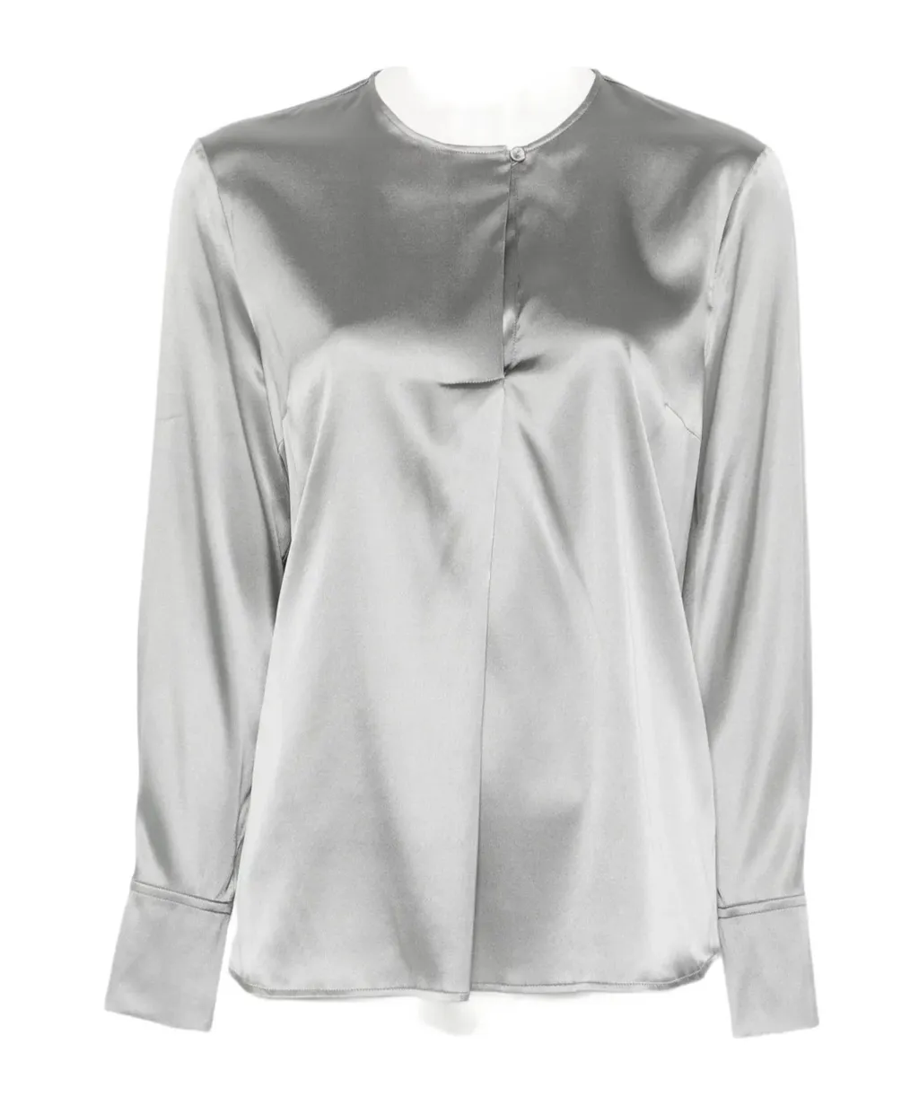 Peserico Long Sleeved Satin Blouse