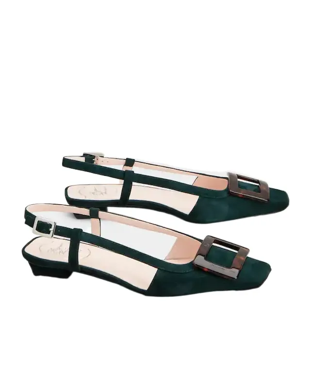 Belle Vivier Slingback Ballerinas In Suede