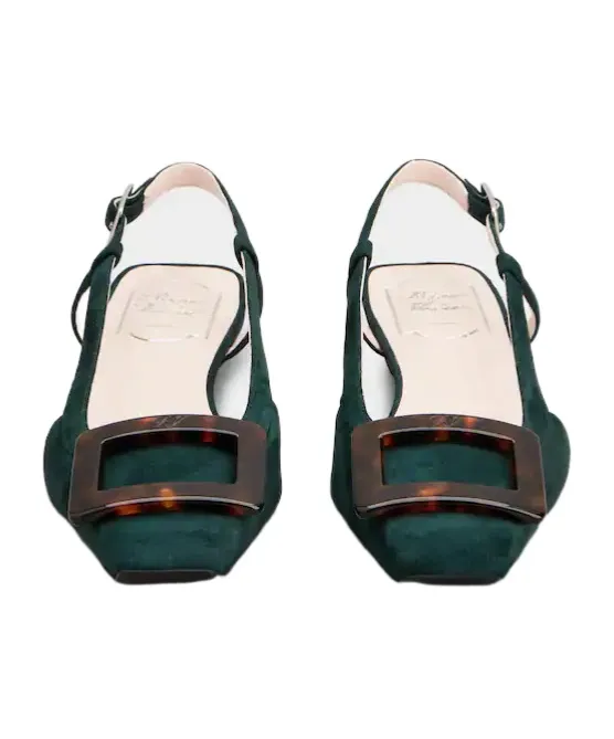 Belle Vivier Slingback Ballerinas In Suede