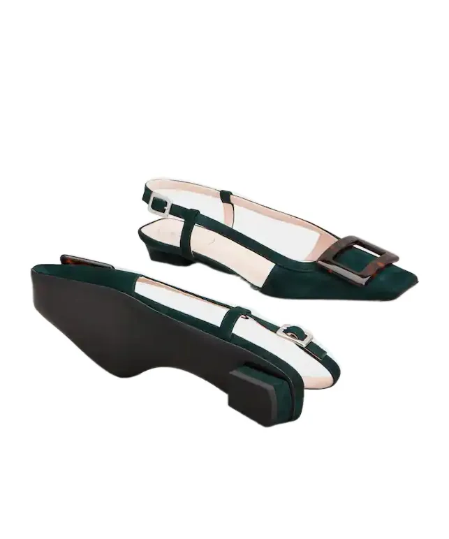 Belle Vivier Slingback Ballerinas In Suede
