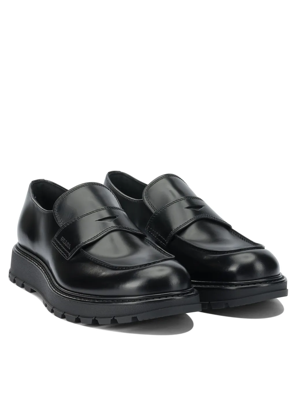 Prada Logo-Detailed Slip-On Loafers