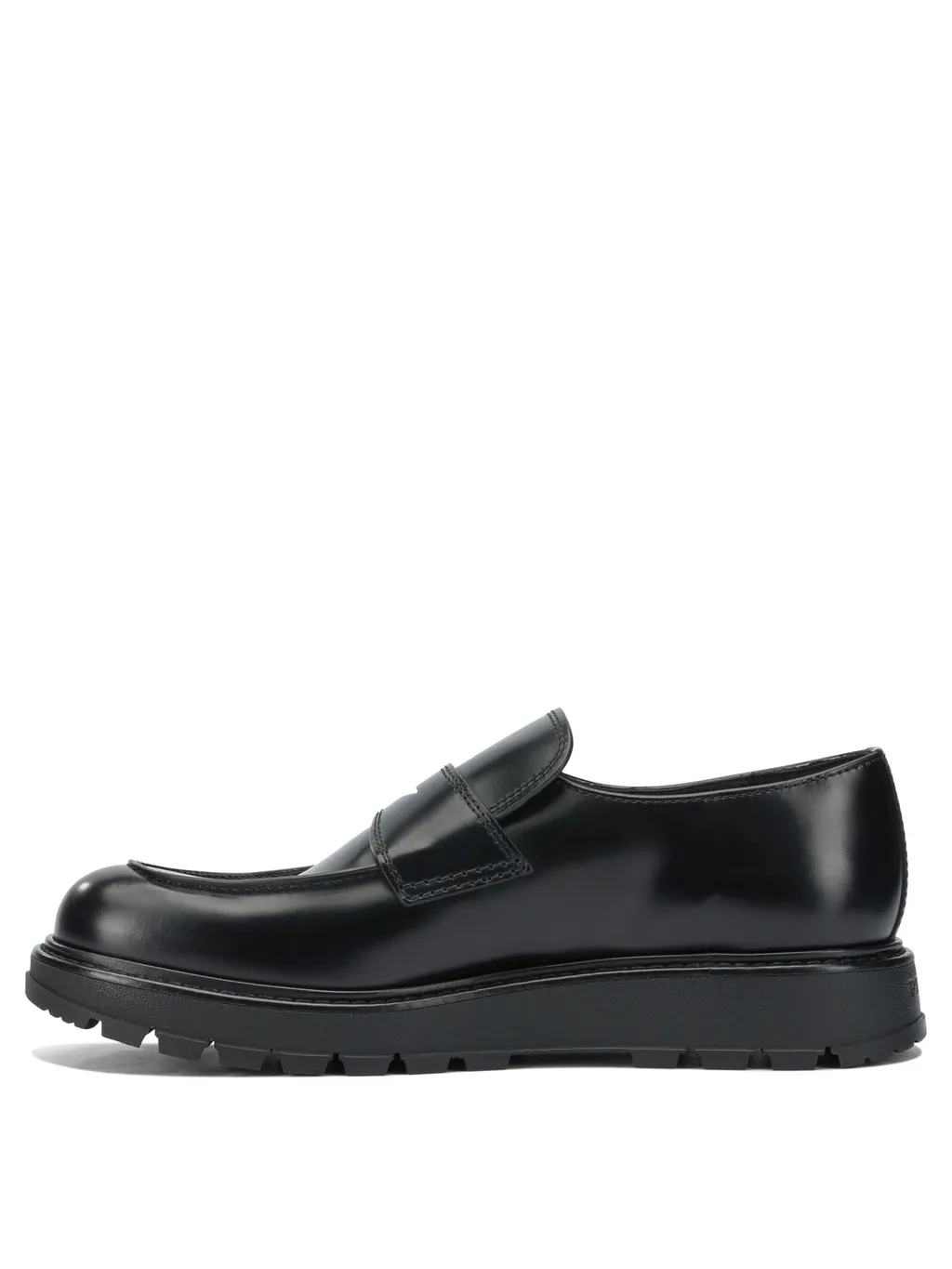 Prada Logo-Detailed Slip-On Loafers