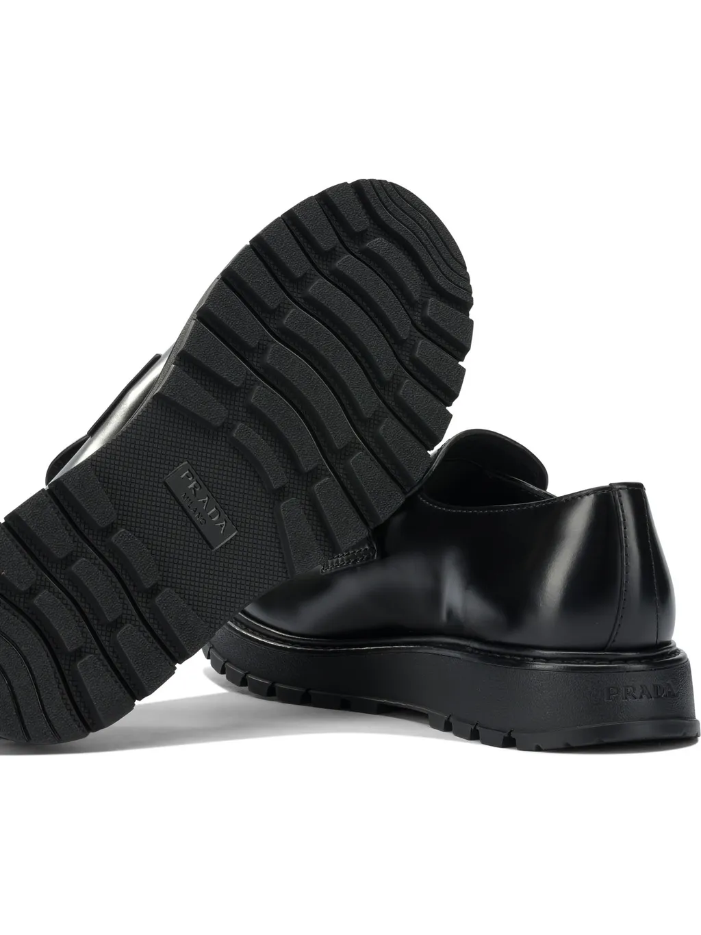 Prada Logo-Detailed Slip-On Loafers