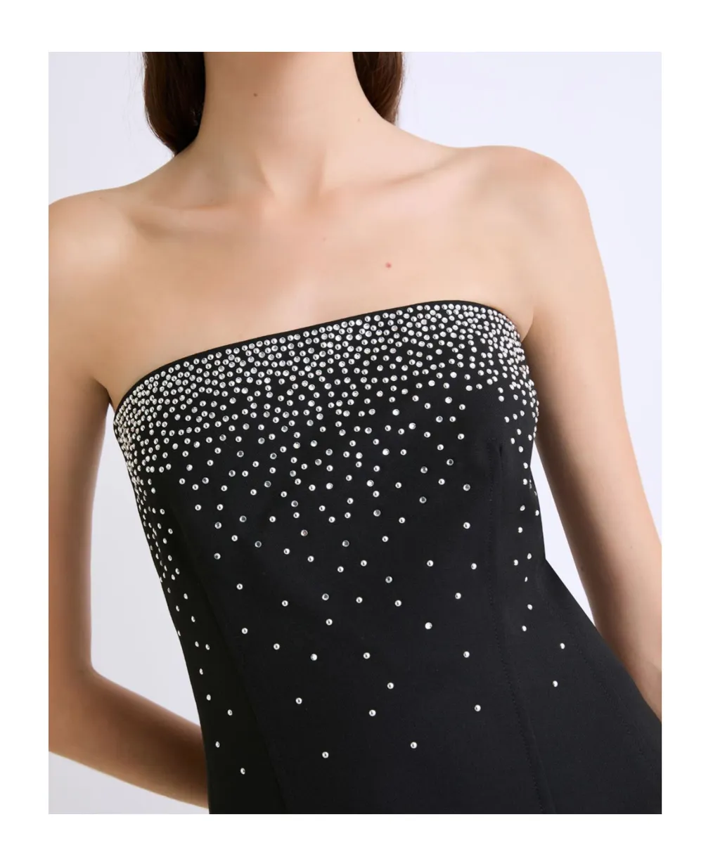Rhinestone-Embroidered Corset -