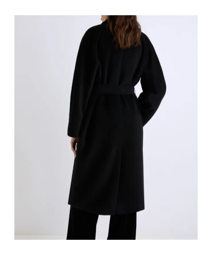 Double-Breasted Beaver Cloth Coat