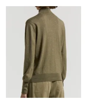 High-Neck Long-Sleeves Cardigan
