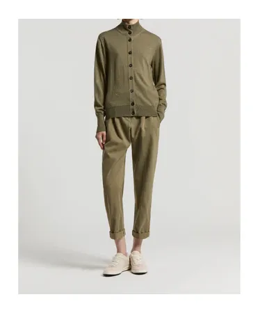 High-Neck Long-Sleeves Cardigan