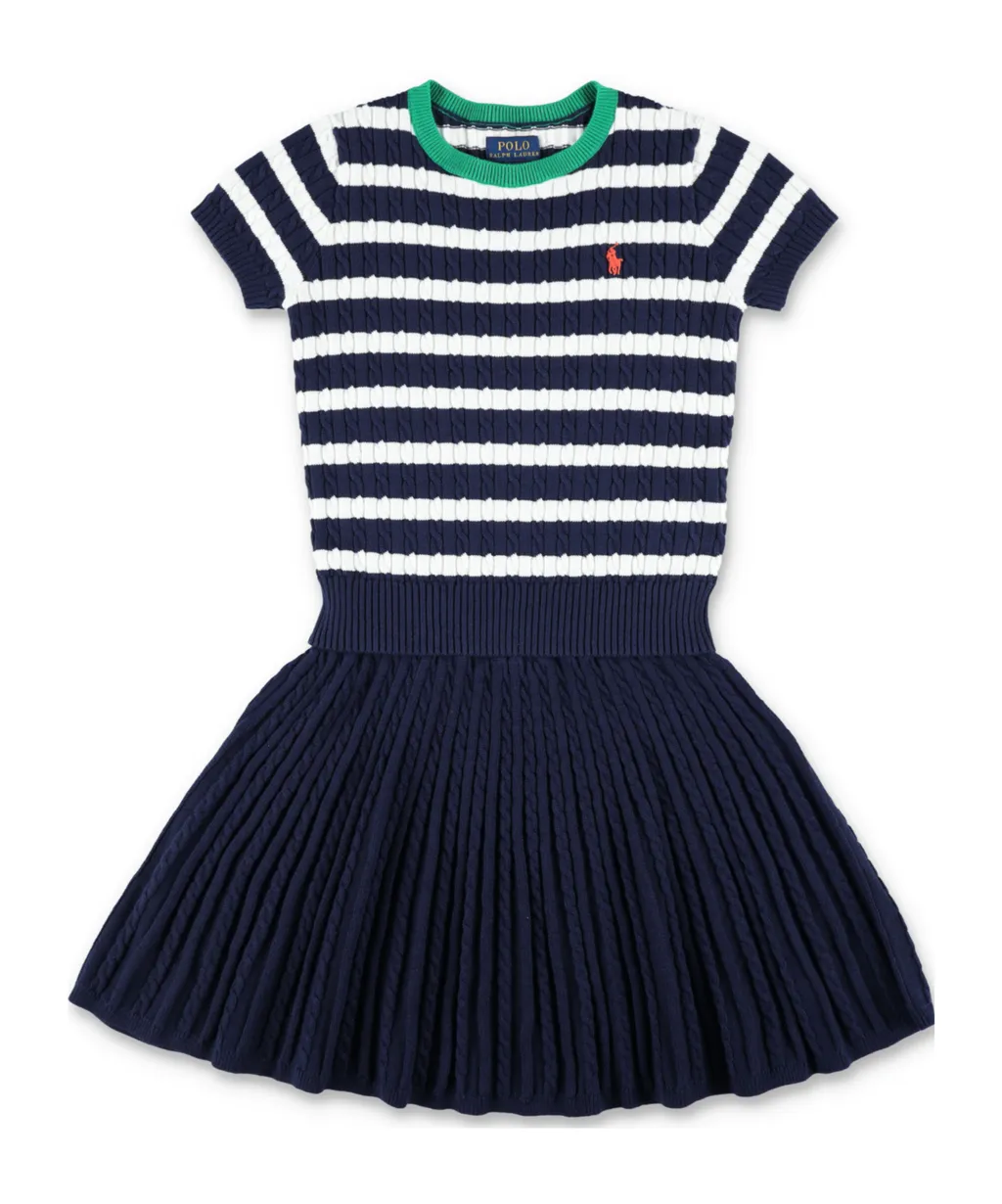 Short-Sleeved Knit Top And Skirt Set