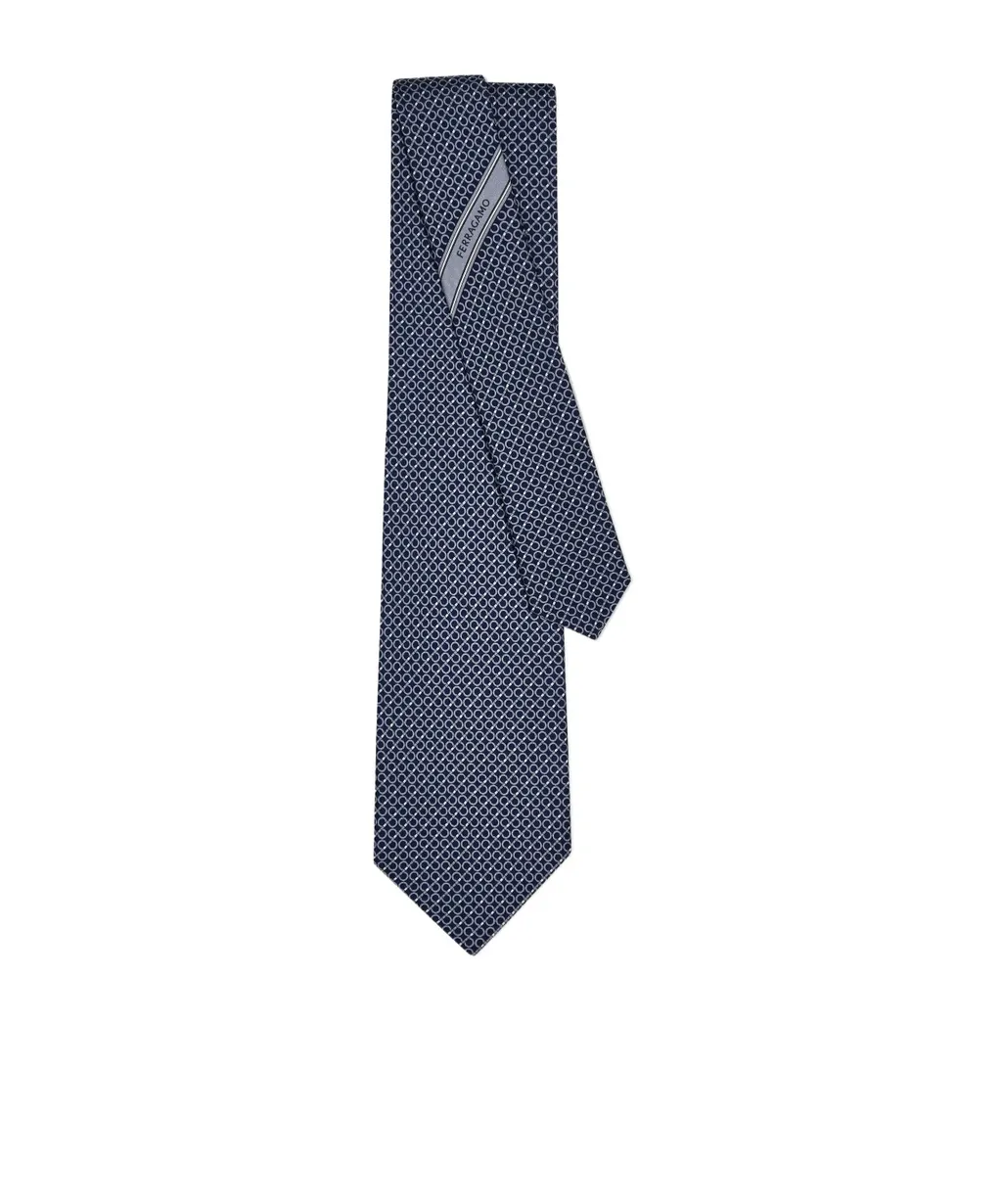 Ferragamo Gancini Regimental Print Tie