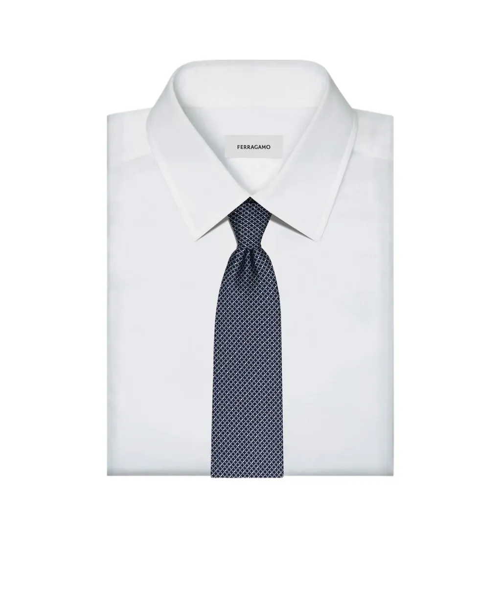 Ferragamo Gancini Regimental Print Tie