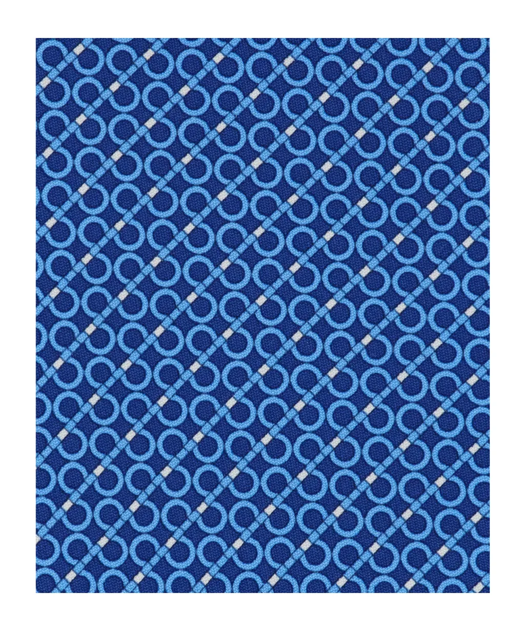 Gancini Striped Print Tie