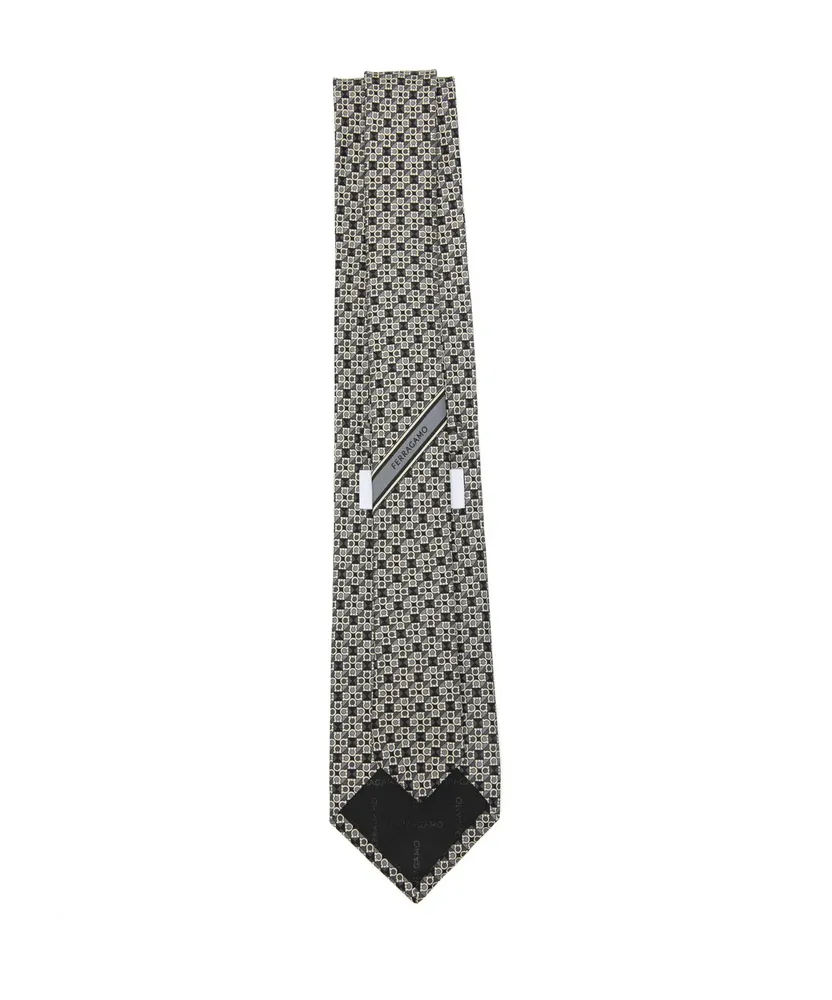 Gancini Printed Tie