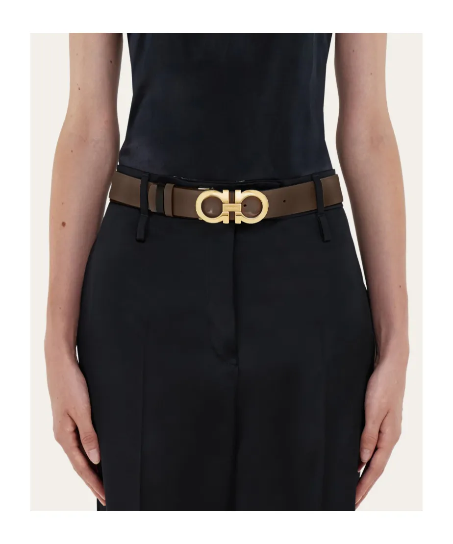 Reversible And Adjustable Gancini Belt