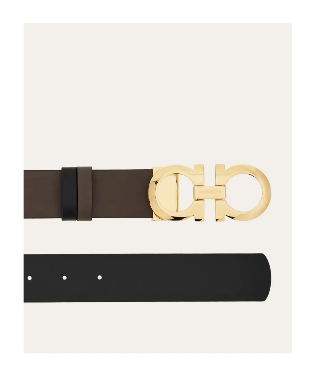Reversible And Adjustable Gancini Belt