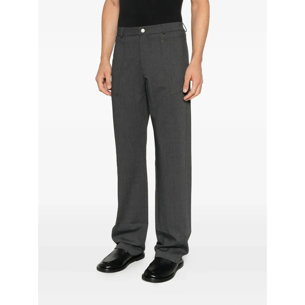 Pleated Zipper Casual Pants
