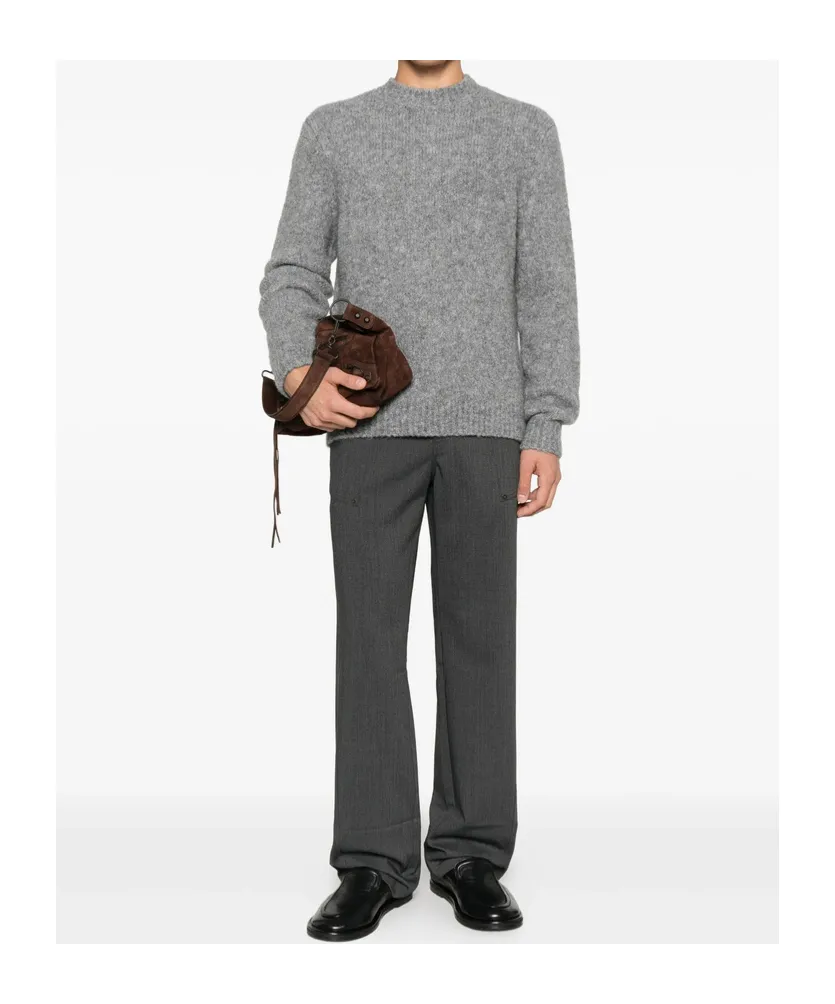 Pleated Zipper Casual Pants