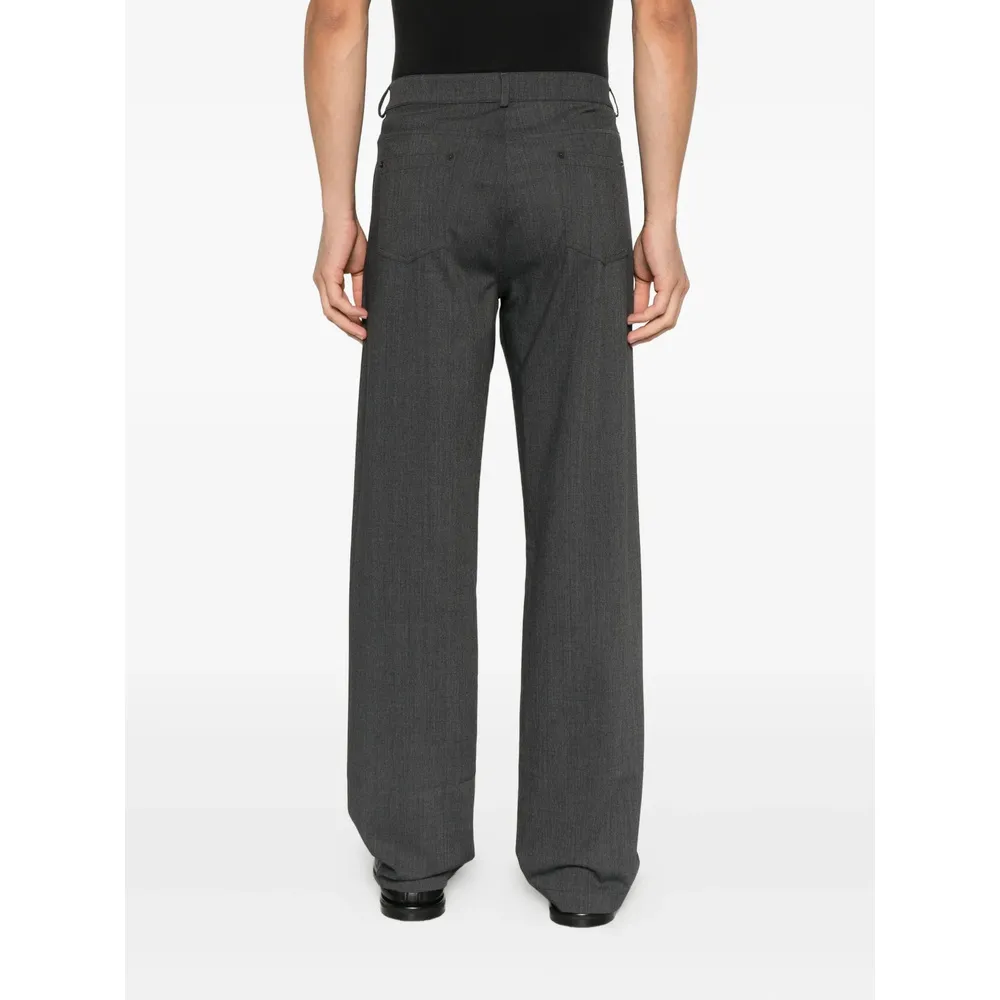 Pleated Zipper Casual Pants
