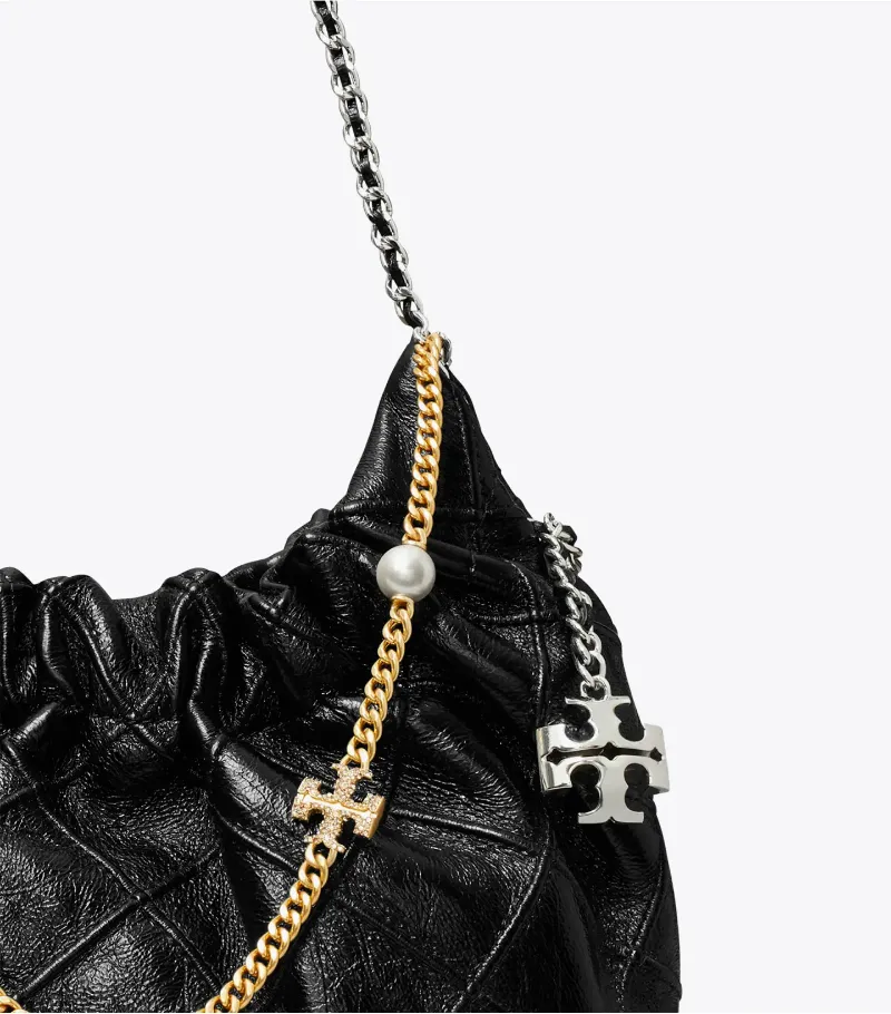 Tory Burch Fleming Distressed Top Handle Bag