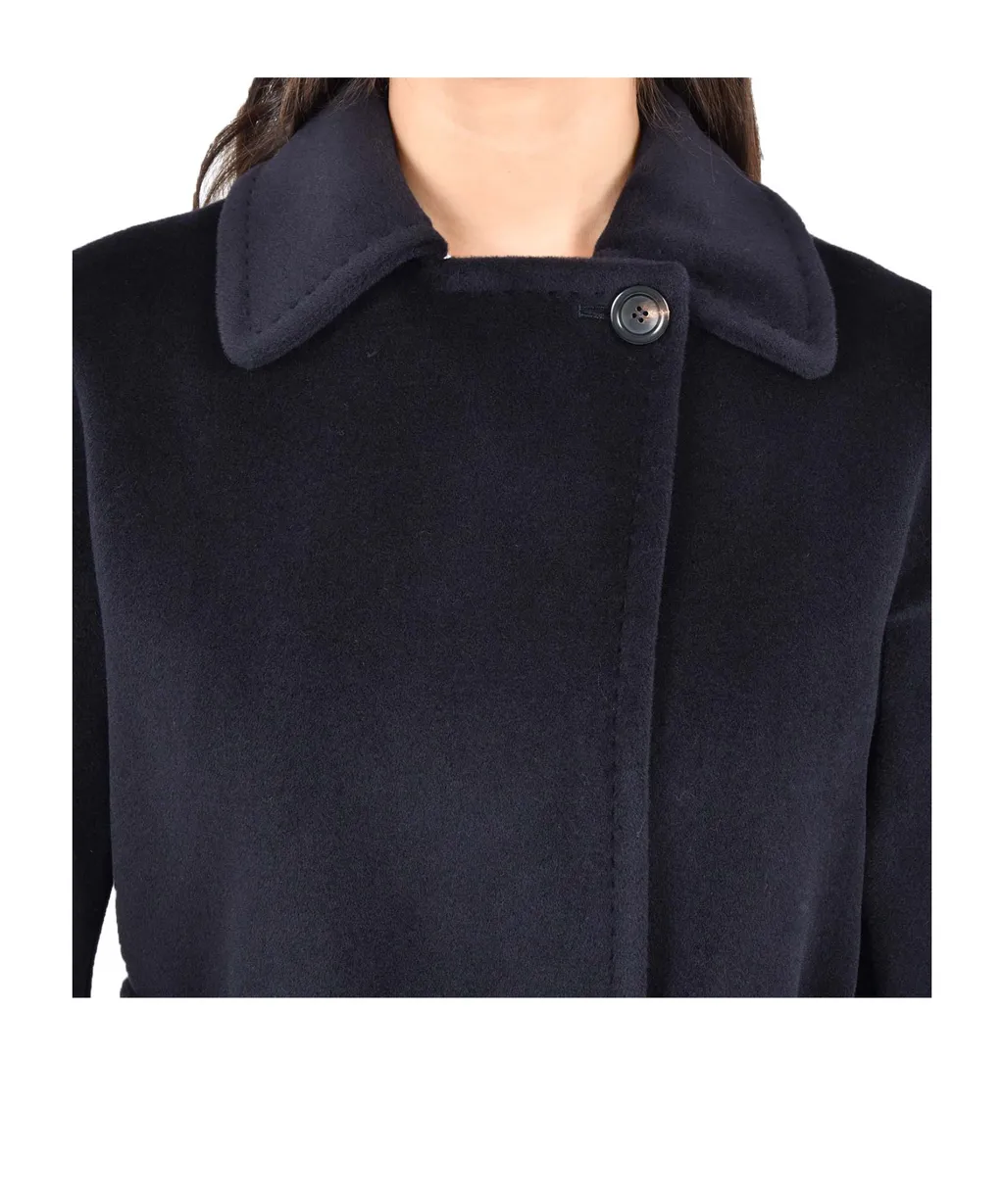 Max Mara Studio Tenzone Tied-Waist Long-Sleeved Coat