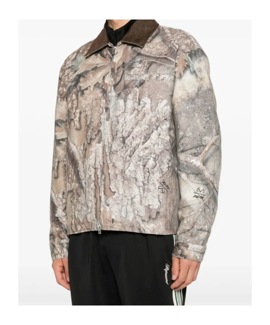 Represent Corduroy-Collar Quilted Jacket