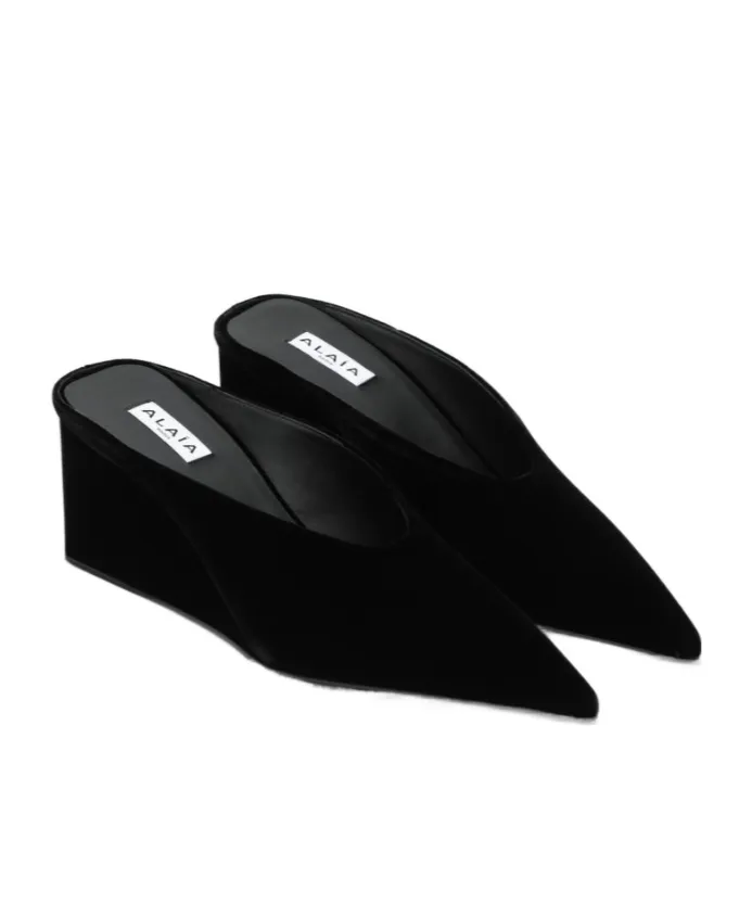 AlaÏA Cube Wedge Mules