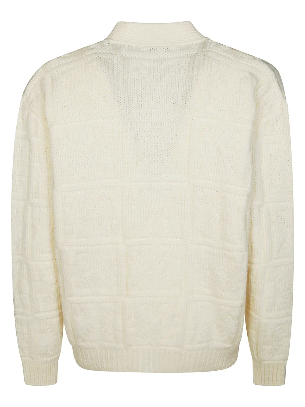 Off-White V-Neck Knitted Cardigan